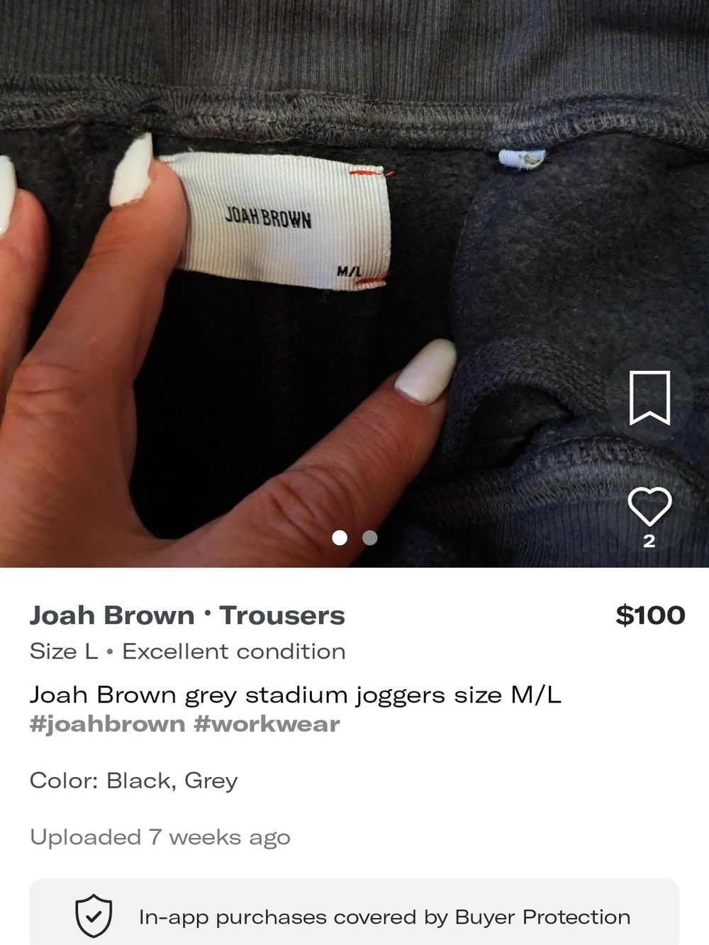 Joah Brown Kids Black & Grey Joggers